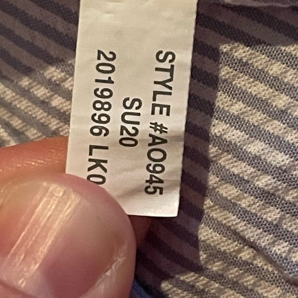 J crew factory blue and white striped seersucker cotton shorts - Picture 6 of 6